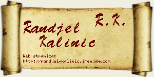Ranđel Kalinić vizit kartica